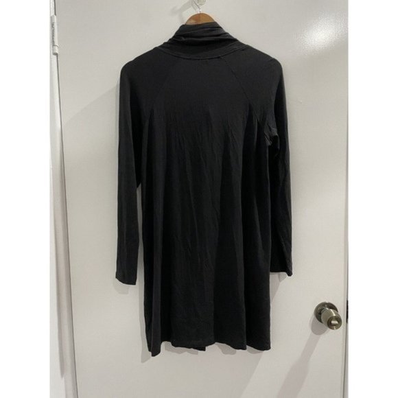 Mela Purdie Black Top Draped Scarf Overlay Size 10 Button Down - Picture 7 of 9